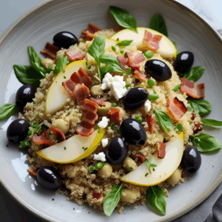 ¡Antojo de algo fresco y deli! Prepara esta ensalada de quinoa con peras