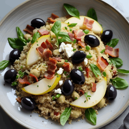 ¡Antojo de algo fresco y deli! Prepara esta ensalada de quinoa con peras
